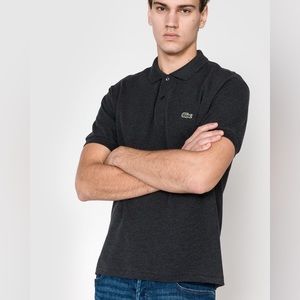 EUC Men’s Size 4 (US Size Medium) Lacoste Classic Fit Polo Shirt In Charcoal